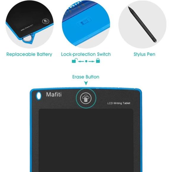 Mafiti LCD Writing Tablet 8.5 Inch Electronic Writing Drawing Pads Portable - Picture 5 of 6